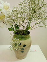 vase with honesty seed decoration